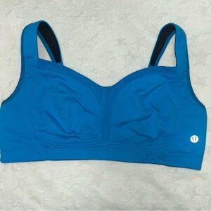 lululemon athletica Ta Ta Tamer Teal Blue Supportive Sports Bra. Size 36DD